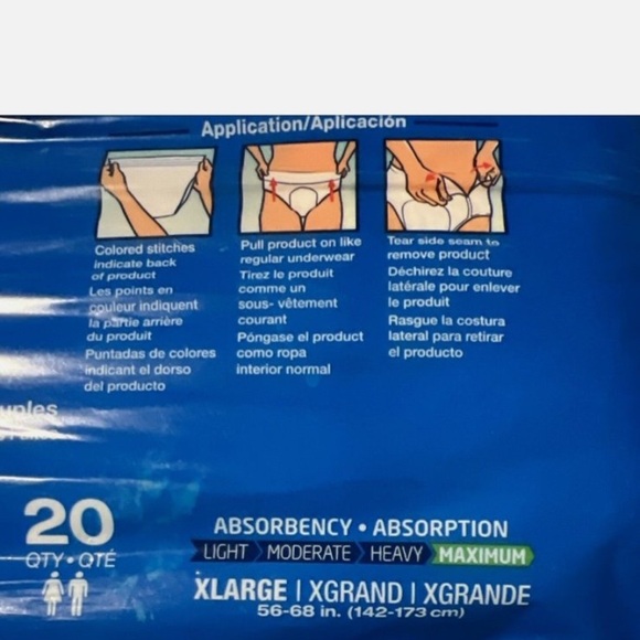 New! FitRight Unisex Maximum Ultra Protective Underwear X-Large 40-56" Waist. - Picture 8 of 8